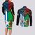 Vanuatu And West Papua Couples Matching Long Sleeve Bodycon Dress and Long Sleeve Button Shirts Coat Of Arms Mix Flag Style LT14 - Polynesian Pride