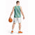 Hawaii Jade Vine Lei Basketball Jersey Aloha Palaka Motif - Turquoise - Polynesian Pride