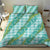 Hawaii Jade Vine Lei Bedding Set Aloha Palaka Motif - Turquoise - Polynesian Pride
