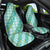 Hawaii Jade Vine Lei Car Seat Cover Aloha Palaka Motif - Turquoise - Polynesian Pride