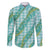 Hawaii Jade Vine Lei Family Matching Long Sleeve Bodycon Dress and Hawaiian Shirt Aloha Palaka Motif - Turquoise - Polynesian Pride