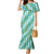 Hawaii Jade Vine Lei Family Matching Mermaid Dress and Hawaiian Shirt Aloha Palaka Motif - Turquoise - Polynesian Pride
