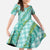 Hawaii Jade Vine Lei Family Matching Off Shoulder Maxi Dress and Hawaiian Shirt Aloha Palaka Motif - Turquoise - Polynesian Pride