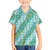 Hawaii Jade Vine Lei Family Matching Short Sleeve Bodycon Dress and Hawaiian Shirt Aloha Palaka Motif - Turquoise - Polynesian Pride