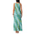 Hawaii Jade Vine Lei Family Matching Tank Maxi Dress and Hawaiian Shirt Aloha Palaka Motif - Turquoise - Polynesian Pride