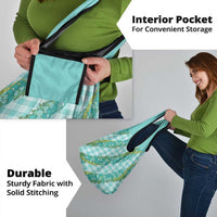 Hawaii Jade Vine Lei Grocery Bag Aloha Palaka Motif - Turquoise - Polynesian Pride