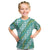 Hawaii Jade Vine Lei Kid T Shirt Aloha Palaka Motif - Turquoise - Polynesian Pride