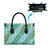 Hawaii Jade Vine Lei Leather Bag Aloha Palaka Motif - Turquoise - Polynesian Pride