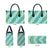 Hawaii Jade Vine Lei Leather Bag Aloha Palaka Motif - Turquoise - Polynesian Pride