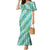 Hawaii Jade Vine Lei Mermaid Dress Aloha Palaka Motif - Turquoise - Polynesian Pride