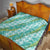 Hawaii Jade Vine Lei Quilt Aloha Palaka Motif - Turquoise - Polynesian Pride
