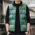 Hawaii Jade Vine Lei Sleeveless Puffer Jacket Aloha Palaka Motif - Turquoise - Polynesian Pride