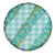 Hawaii Jade Vine Lei Spare Tire Cover Aloha Palaka Motif - Turquoise - Polynesian Pride