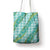 Hawaii Jade Vine Lei Tote Bag Aloha Palaka Motif - Turquoise - Polynesian Pride