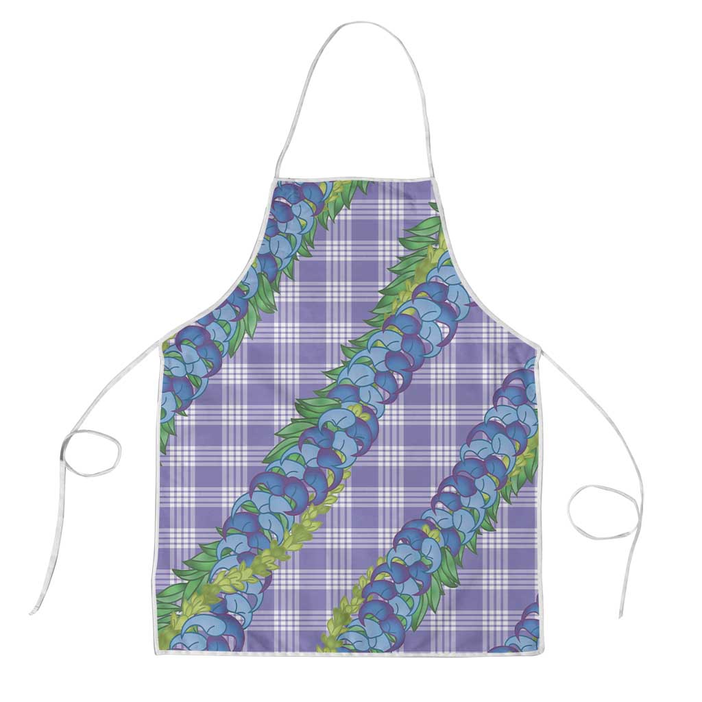 Hawaii Jade Vine Lei Apron Aloha Palaka Motif - Purple - Polynesian Pride