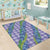 Hawaii Jade Vine Lei Area Rug Aloha Palaka Motif - Purple - Polynesian Pride