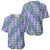 Hawaii Jade Vine Lei Baseball Jersey Aloha Palaka Motif - Purple - Polynesian Pride