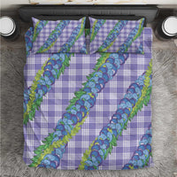 Hawaii Jade Vine Lei Bedding Set Aloha Palaka Motif - Purple - Polynesian Pride