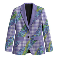 Hawaii Jade Vine Lei Blazer Aloha Palaka Motif - Purple - Polynesian Pride
