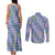 Hawaii Jade Vine Lei Couples Matching Tank Maxi Dress and Long Sleeve Button Shirt Aloha Palaka Motif - Purple - Polynesian Pride