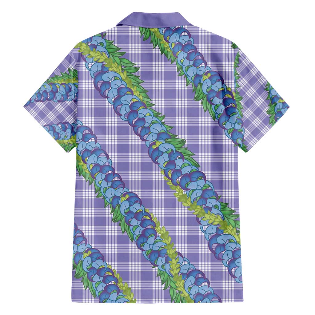 Hawaii Jade Vine Lei Family Matching Long Sleeve Bodycon Dress and Hawaiian Shirt Aloha Palaka Motif - Purple LT14 - Polynesian Pride