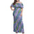Hawaii Jade Vine Lei Family Matching Off Shoulder Maxi Dress and Hawaiian Shirt Aloha Palaka Motif - Purple - Polynesian Pride