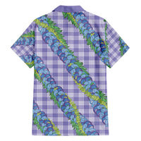 Hawaii Jade Vine Lei Family Matching Puletasi and Hawaiian Shirt Aloha Palaka Motif - Purple LT14 - Polynesian Pride