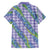 Hawaii Jade Vine Lei Family Matching Short Sleeve Bodycon Dress and Hawaiian Shirt Aloha Palaka Motif - Purple - Polynesian Pride