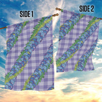 Hawaii Jade Vine Lei Garden Flag Aloha Palaka Motif - Purple - Polynesian Pride