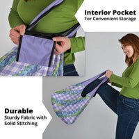 Hawaii Jade Vine Lei Grocery Bag Aloha Palaka Motif - Purple - Polynesian Pride