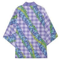 Hawaii Jade Vine Lei Kimono Aloha Palaka Motif - Purple - Polynesian Pride
