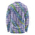 Hawaii Jade Vine Lei Long Sleeve Shirt Aloha Palaka Motif - Purple - Polynesian Pride