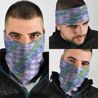 Hawaii Jade Vine Lei Neck Gaiter Aloha Palaka Motif - Purple - Polynesian Pride