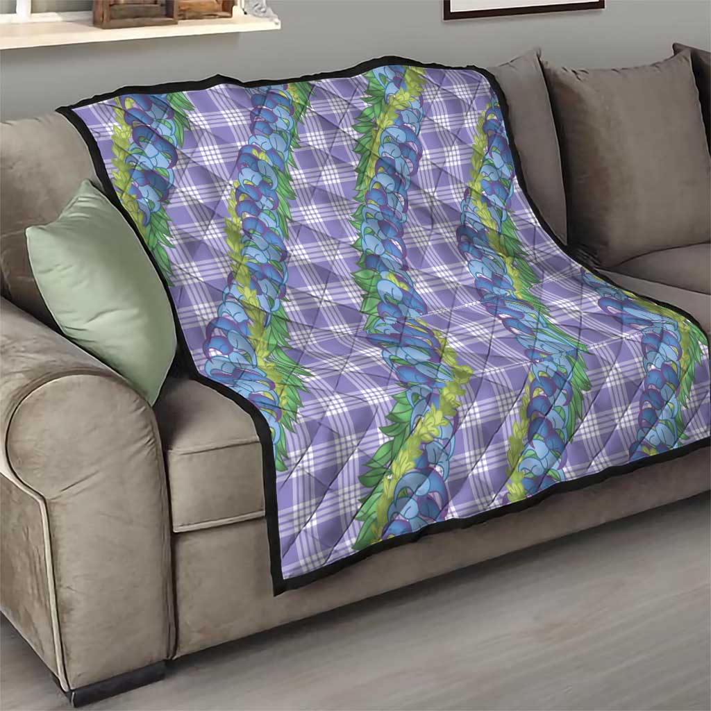 Hawaii Jade Vine Lei Quilt Aloha Palaka Motif - Purple - Polynesian Pride