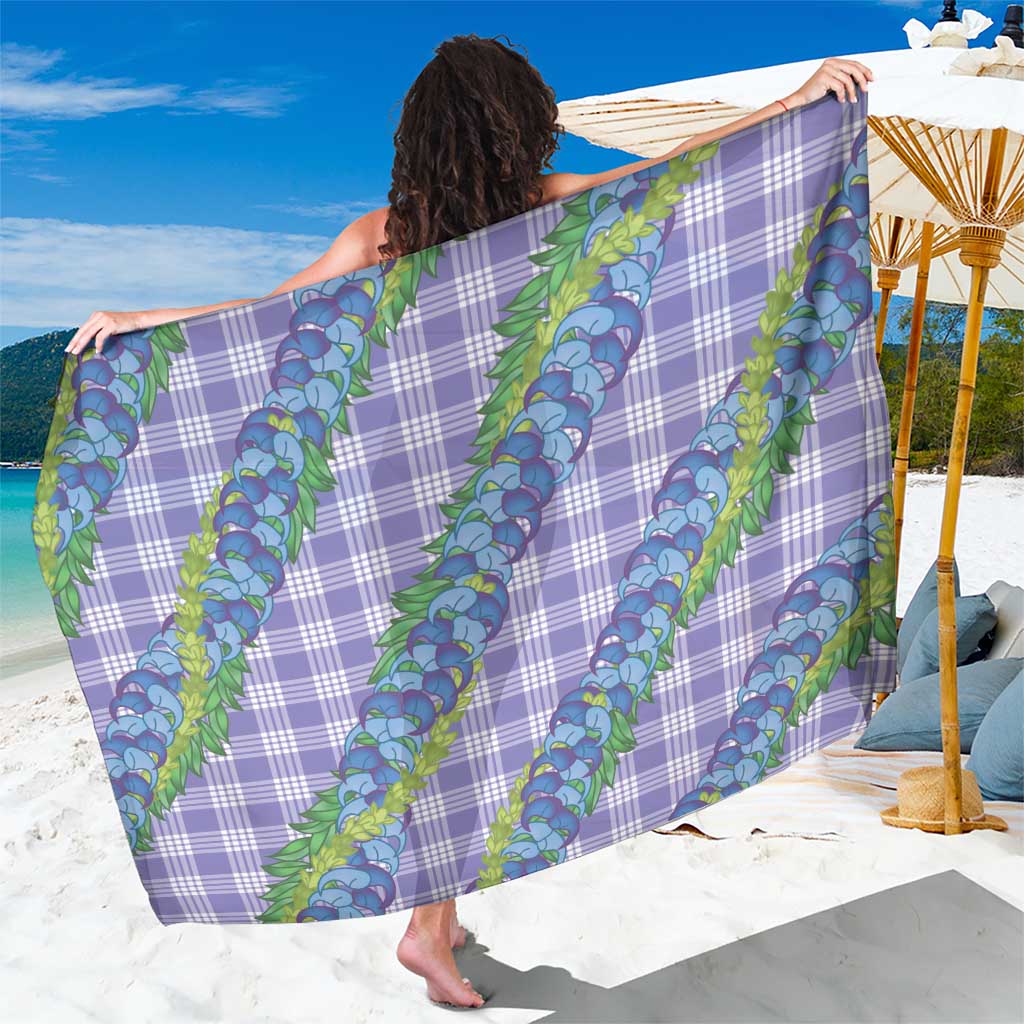 Hawaii Jade Vine Lei Sarong Aloha Palaka Motif - Purple - Polynesian Pride