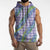 Hawaii Jade Vine Lei Sleeveless Zip Hoodie Aloha Palaka Motif - Purple - Polynesian Pride