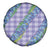 Hawaii Jade Vine Lei Spare Tire Cover Aloha Palaka Motif - Purple - Polynesian Pride