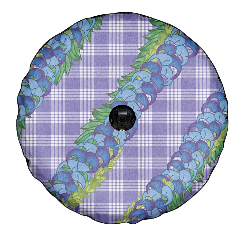 Hawaii Jade Vine Lei Spare Tire Cover Aloha Palaka Motif - Purple - Polynesian Pride
