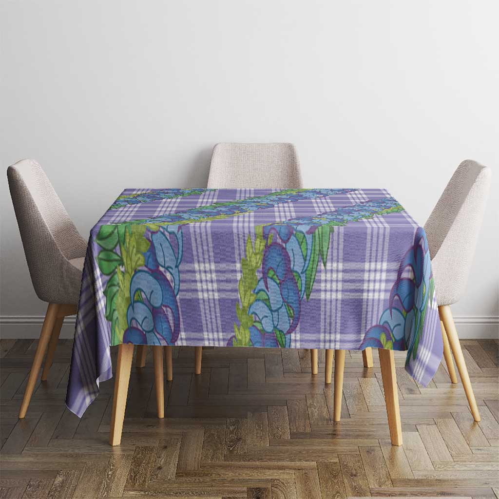 Hawaii Jade Vine Lei Tablecloth Aloha Palaka Motif - Purple - Polynesian Pride