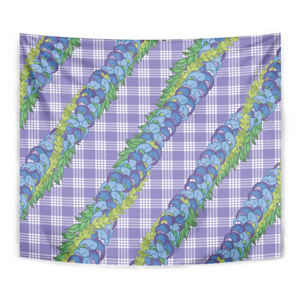 Hawaii Jade Vine Lei Tapestry Aloha Palaka Motif - Purple - Polynesian Pride