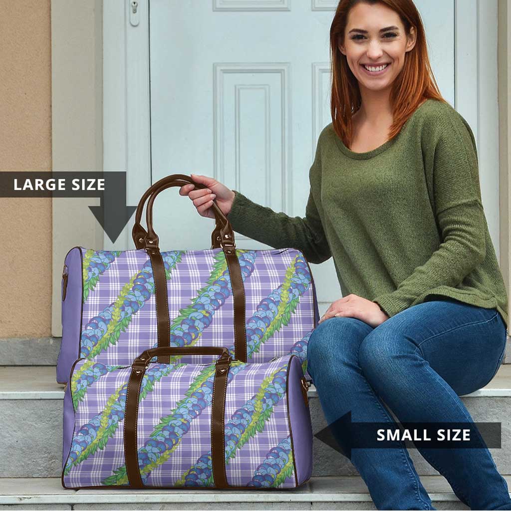 Hawaii Jade Vine Lei Travel Bag Aloha Palaka Motif - Purple - Polynesian Pride