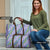 Hawaii Jade Vine Lei Travel Bag Aloha Palaka Motif - Purple - Polynesian Pride