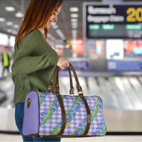 Hawaii Jade Vine Lei Travel Bag Aloha Palaka Motif - Purple - Polynesian Pride