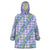 Hawaii Jade Vine Lei Wearable Blanket Hoodie Aloha Palaka Motif - Purple - Polynesian Pride