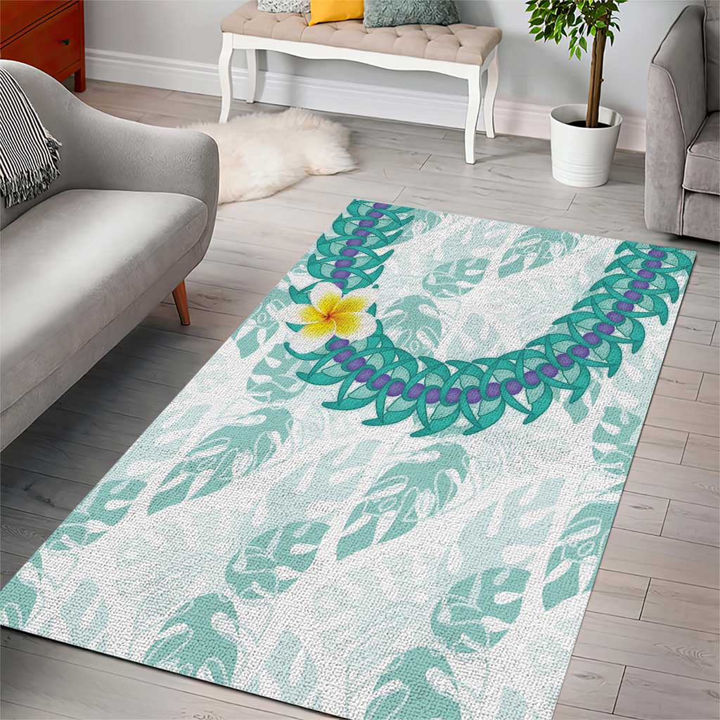 Jade Vine Lei Hawaii Area Rug Aloha Seamless Tropical Leaves - Polynesian Pride