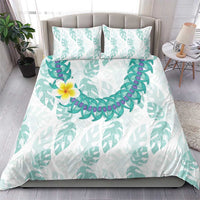 Jade Vine Lei Hawaii Bedding Set Aloha Seamless Tropical Leaves - Polynesian Pride