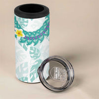 Jade Vine Lei Hawaii 4 in 1 Can Cooler Tumbler Aloha Seamless Tropical Leaves - Polynesian Pride