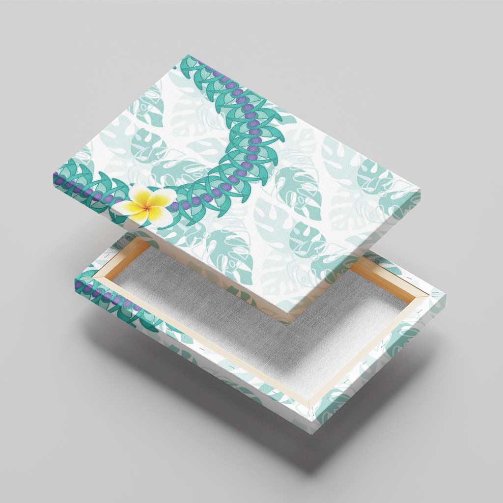 Jade Vine Lei Hawaii Canvas Wall Art Aloha Seamless Tropical Leaves - Polynesian Pride