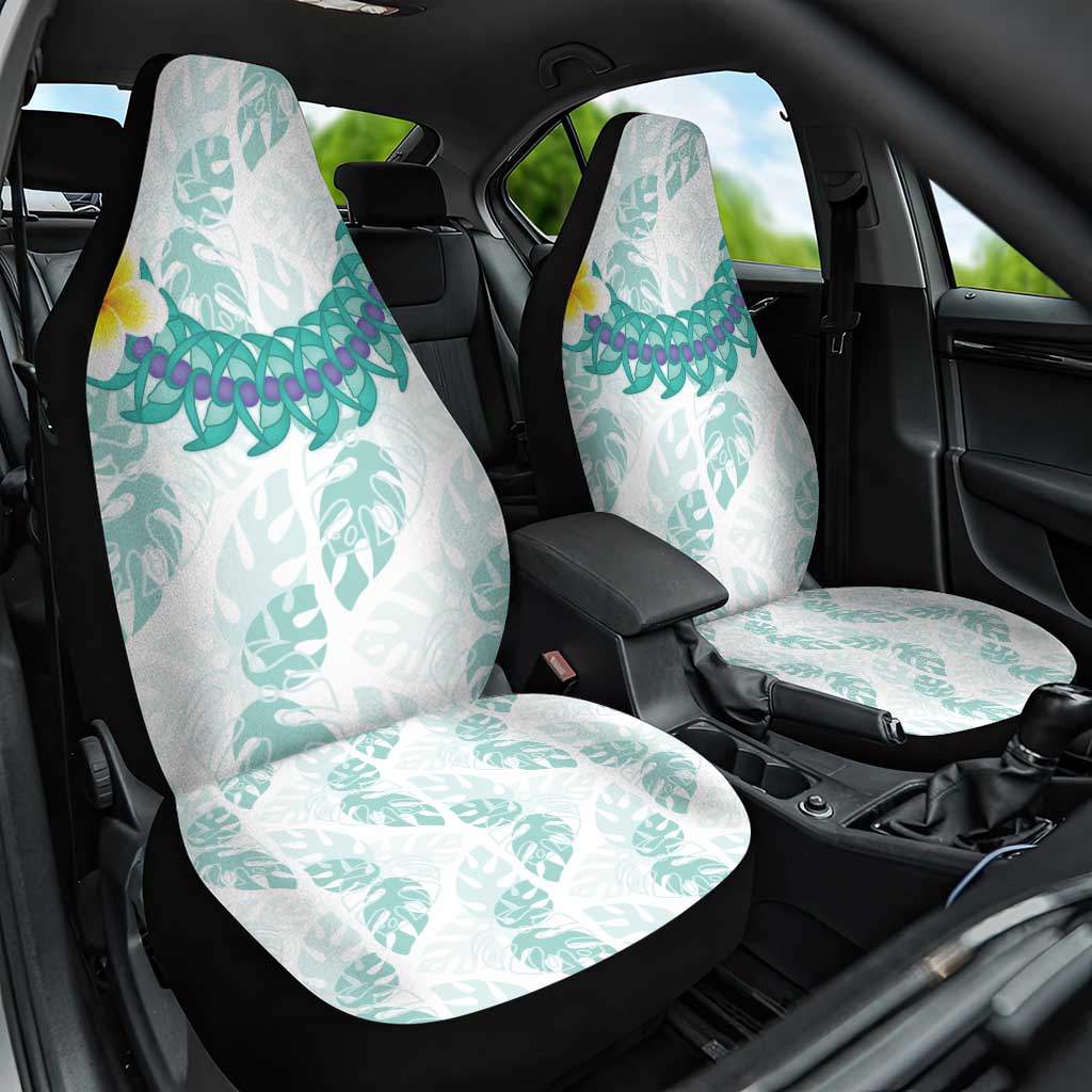 Jade Vine Lei Hawaii Car Seat Cover Aloha Seamless Tropical Leaves - Polynesian Pride