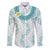 Jade Vine Lei Hawaii Family Matching Long Sleeve Bodycon Dress and Hawaiian Shirt Aloha Seamless Tropical Leaves - Polynesian Pride